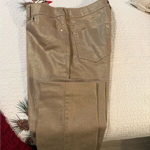 Chico's Platinum Collection Gold Shimmer Pants